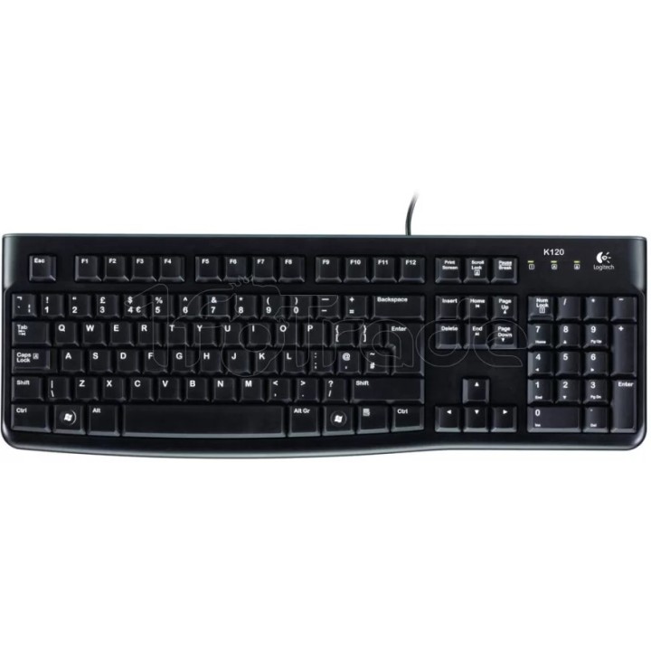 Clavier Logitech K120 Qwerty USB (OEM) (Noir) | Ordiland