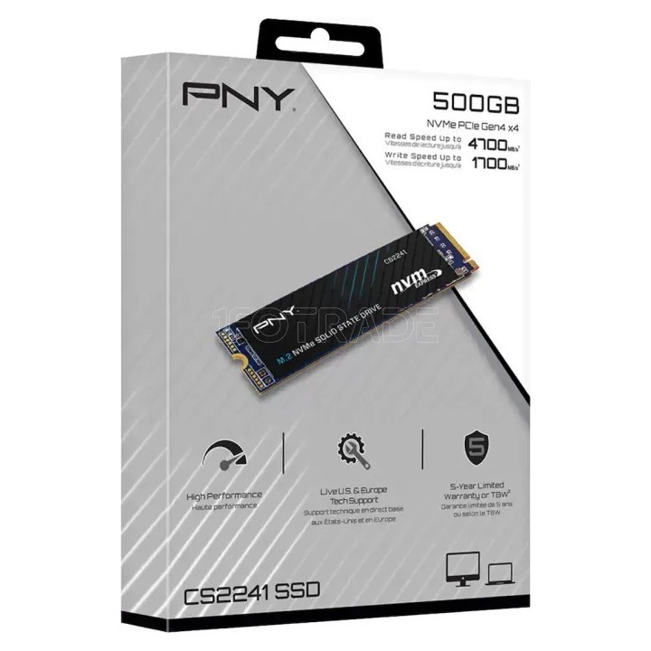 Disque SSD PNY CS2241 500Go - NVMe M.2 Type 2280 | Ordiland