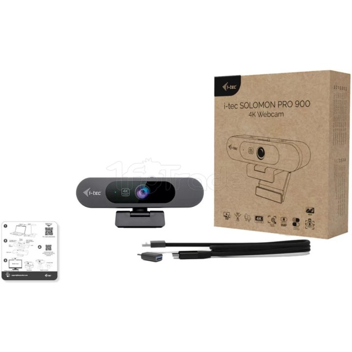Webcam I-Tec Solomon Pro 900 4K Ultra HD (Noir) | Ordiland
