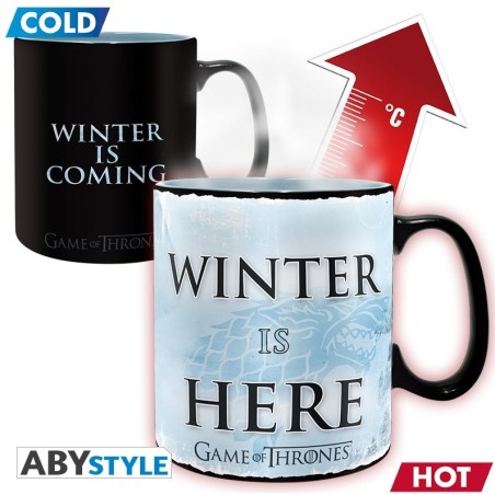 GAME OF THRONES Mug thermo-réactif Winter is here Grand contenant