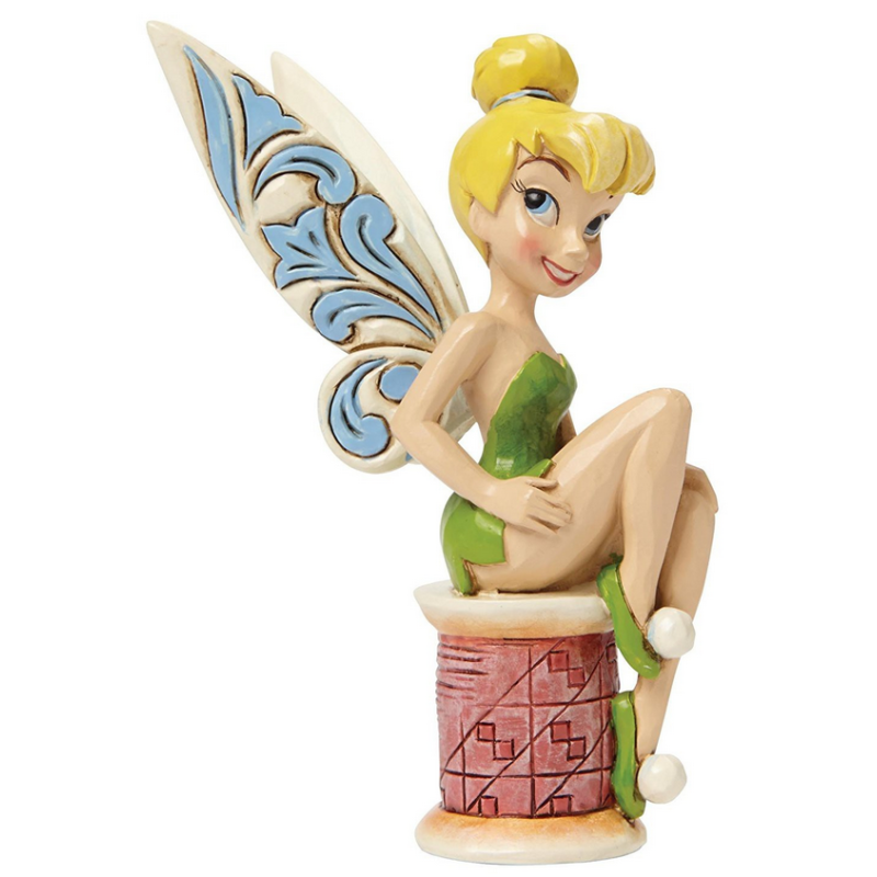 Figurine disney tradition fée clochette sur bobine - tinker bell