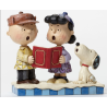 Figurine jim shore peanuts peace on earth - charlie brown, lucy et snoopy