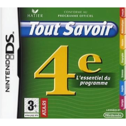 Jeux DS : Tout Savoir 4e -...