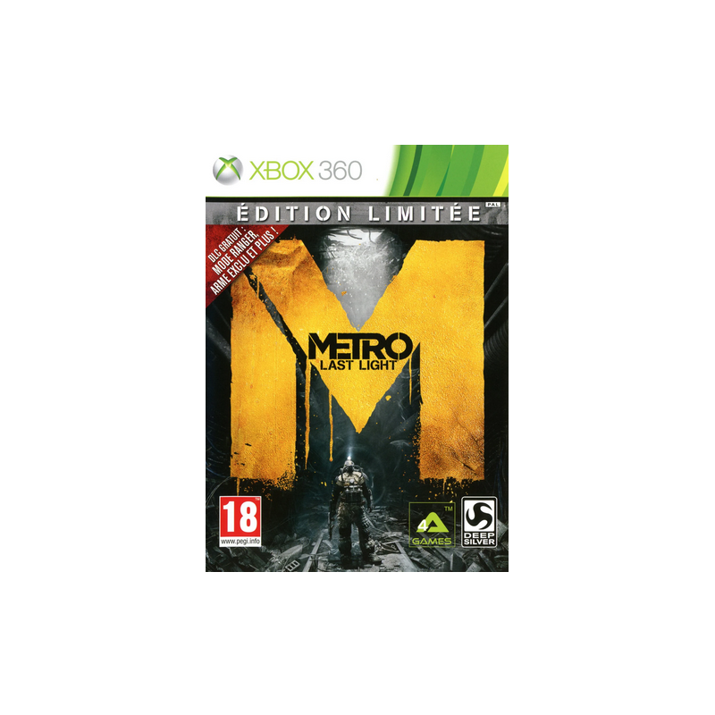 Jeux Xbox 360 : Metro Last Light Édition Limitée - Occasion