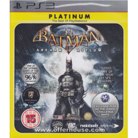 Jeux PS3 : Batman Arkham Asylum Platinum - Occasion