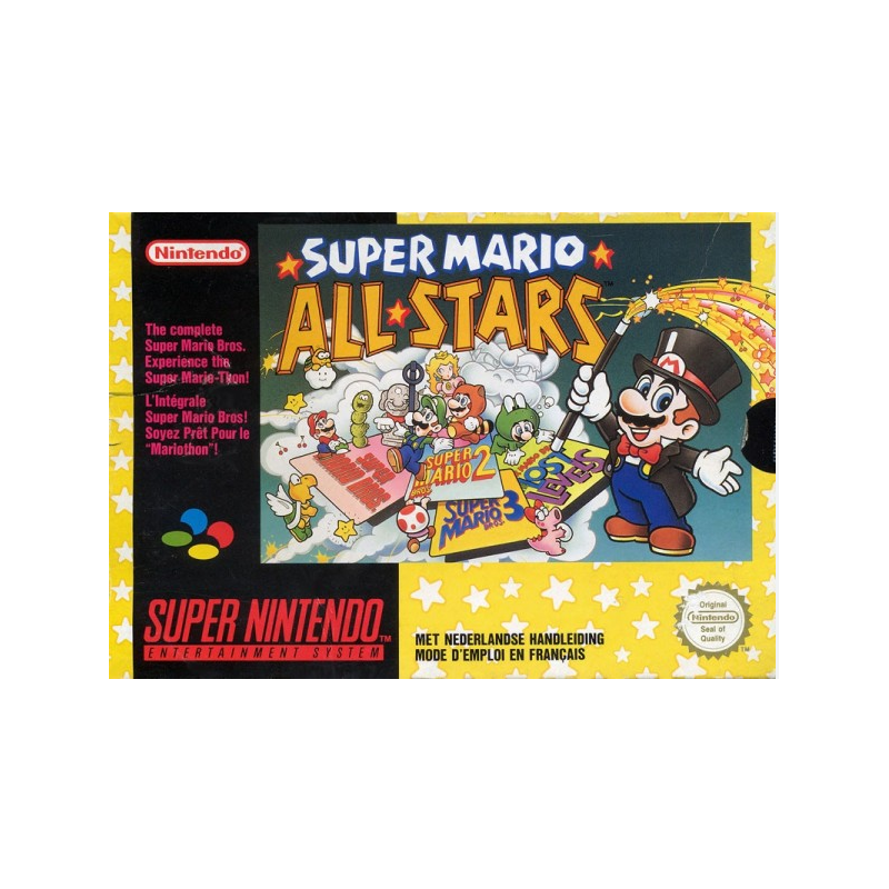 Jeux Super-Nintendo : Super Mario All Stars vers. USA (Jeu+Notice) - Occasion