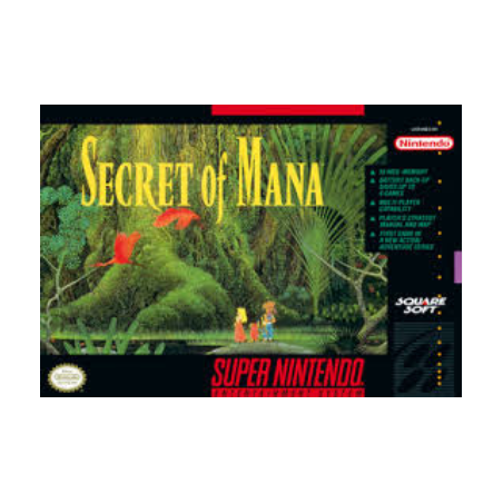 Jeux Super-Nintendo : Secret of Mana vers. USA (Jeu + Carte) - Occasion