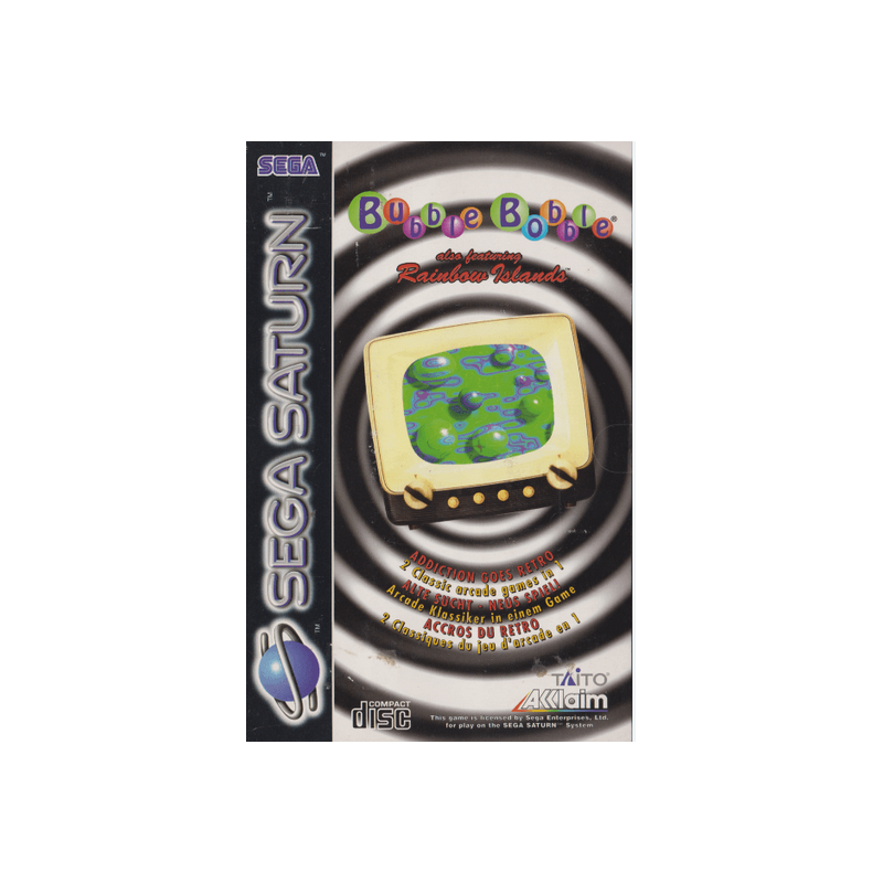Jeux Saturn : Bubble Bobble (Complet) - Occasion