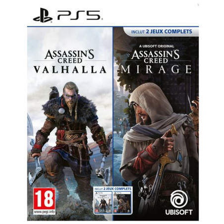 Jeux PS5 : Compil Assassin's Creed Valhalla + Ac Mirage - Occasion