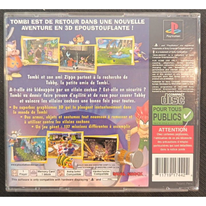Jeux PS1 : Tombi 2 (Complet) - Occasion | Ordiland