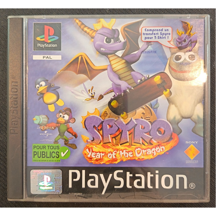 Jeux PS1 : Spyro Year of The Dragon (Complet avec | Ordiland
