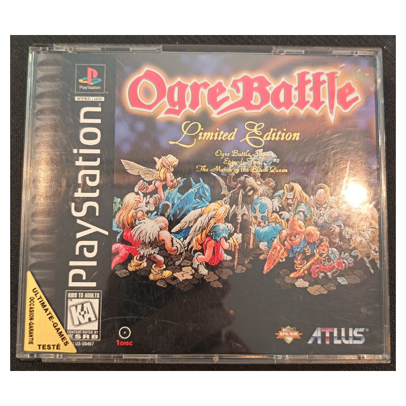 Jeux PS1 : Ogre Battle Limited Edition ver. USA (Complet) - Occasion