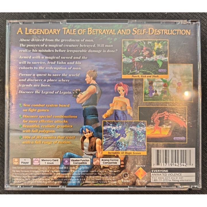 Jeux PS1 : Legend of Legaia ver. USA (Complet) | Ordiland
