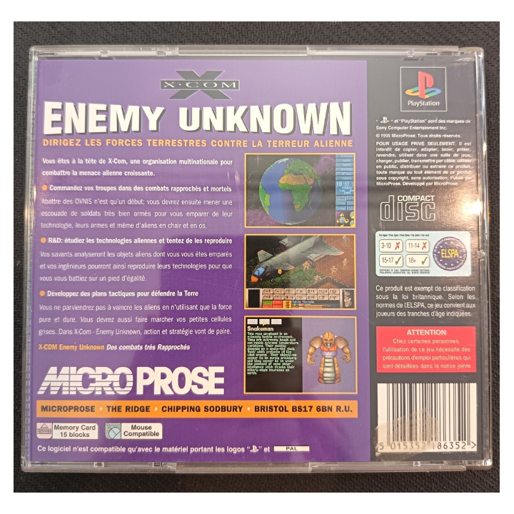 Jeux PS1 : X-Com Enemy Unknown (Complet) - Occasion | Ordiland