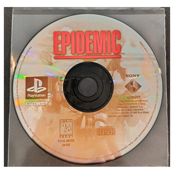 Jeux PS1 : Epidemic ver. USA (Complet) - Occasion | Ordiland