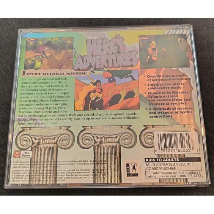 Jeux PS1 : Herc's Adventures ver. USA (Complet) | Ordiland