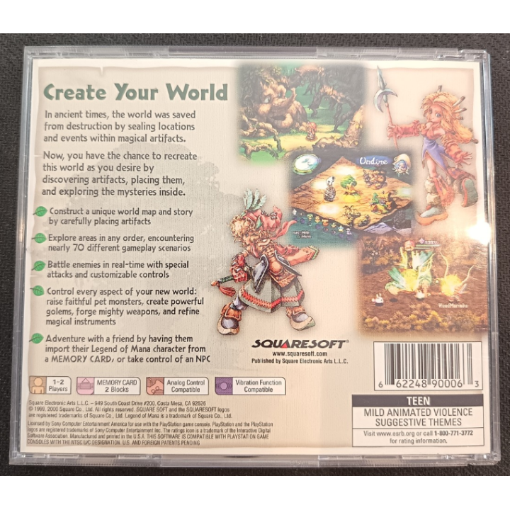 Jeux PS1 : Legend of Mana ver. USA (Complet) | Ordiland
