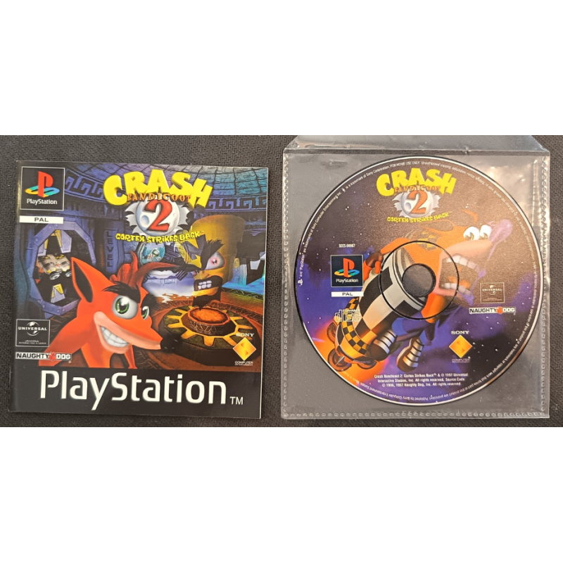 Jeux PS1 : Crash Bandicoot 2 Cortex Strikes Back (Jeu + Notice) - Occasion