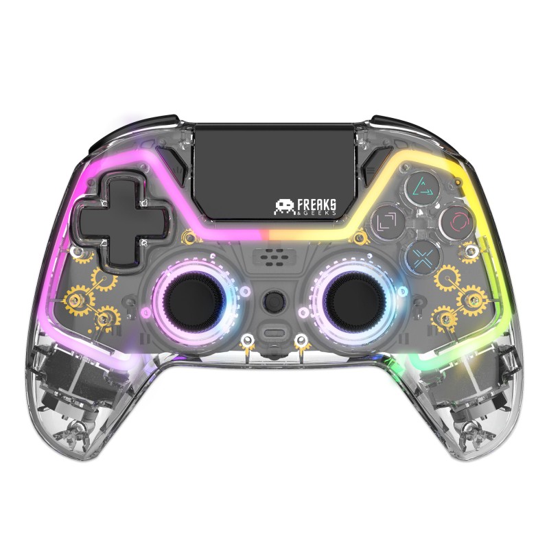 Manette pour PS4 sans fil Polychroma + Prise Jack pour casque Freaks & Geeks