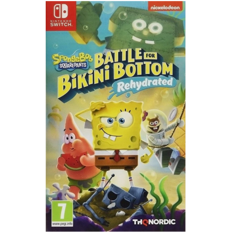 Jeux Ninetendo Switch : Bob L'éponge Battle for Bikini Bottom Rehydrated - Occasion