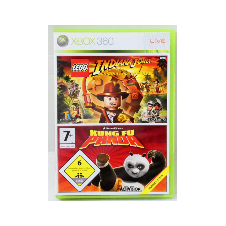 LEGO Indiana Jones + Kung Fu Panda Xbox 360 d'occasion | Ordiland
