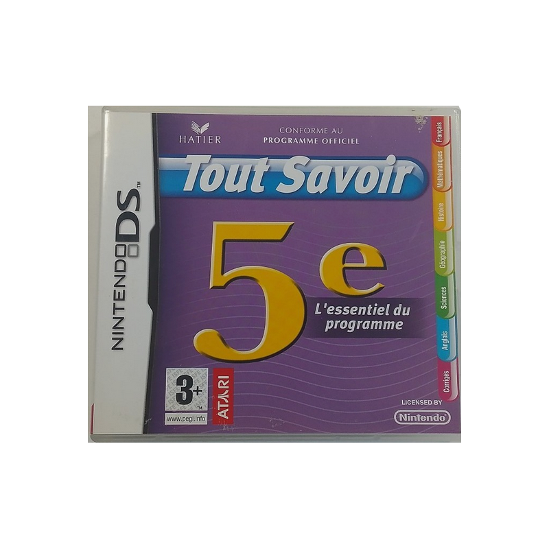 Jeux DS : Tout Savoir 5e  - Occasion
