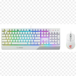 Pack Clavier Souris MSI Vigor GK30 Gaming COMBO RGB Blanc