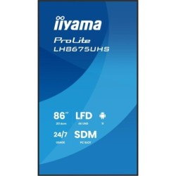 Écran d'affichage dynamique iiyama LH8675UHS-B2AG 85.6" 4K Ultra HD
