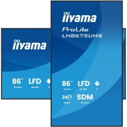 Écran d'affichage dynamique iiyama LH8675UHS-B2AG 85.6" 4K Ultra HD