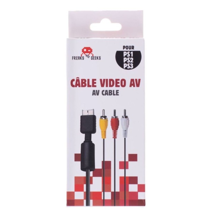 Câble Vidéo AV Pour PS1/PS2/PS3 | Ordiland