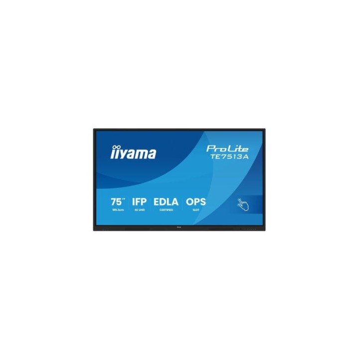 Écran interactif tactile iiyama TE7513A-B3AG 75" 4K Ultra HD