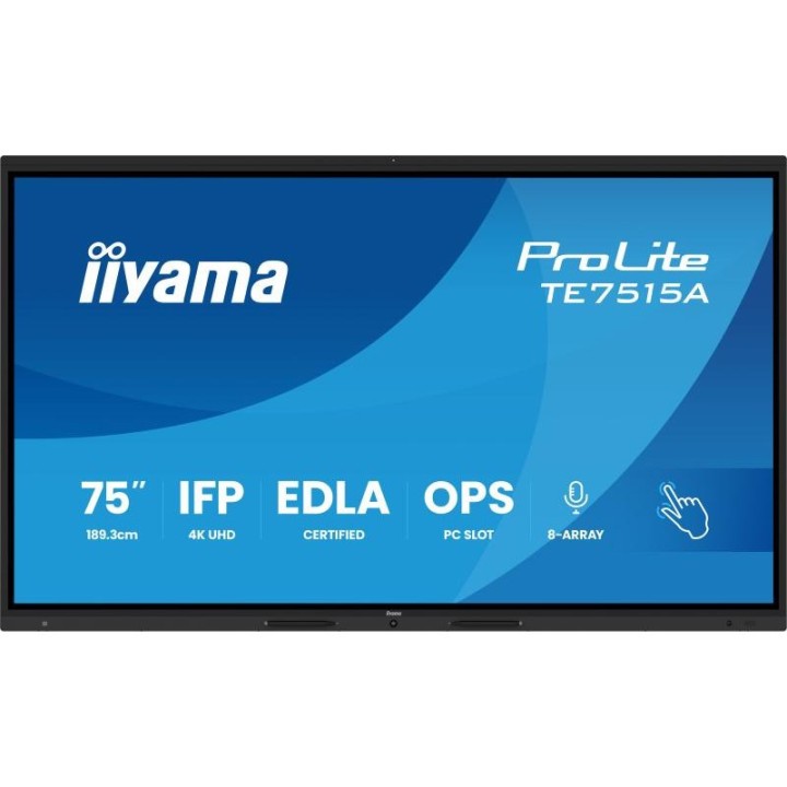 Écran interactif tactile iiyama TE7515A-B2AG 75" 4K Ultra HD