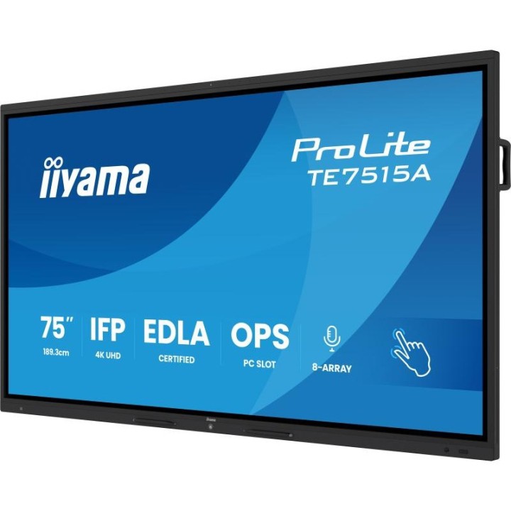 Écran interactif tactile iiyama TE7515A-B2AG 75" 4K Ultra HD