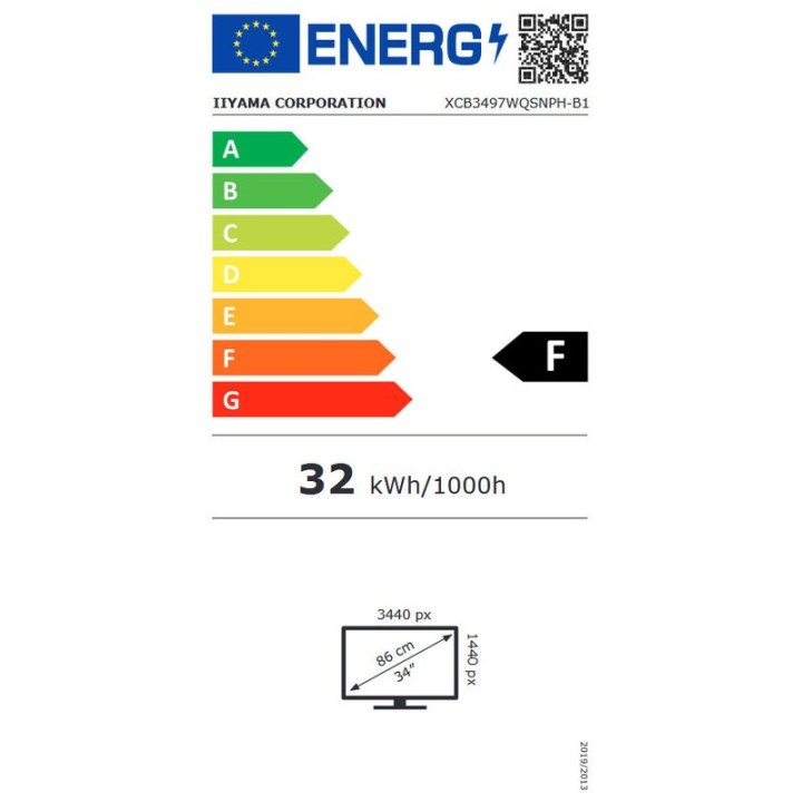 Écran PC incurvé iiyama XCB3497WQSNPH-B1 34" UltraWide Quad HD